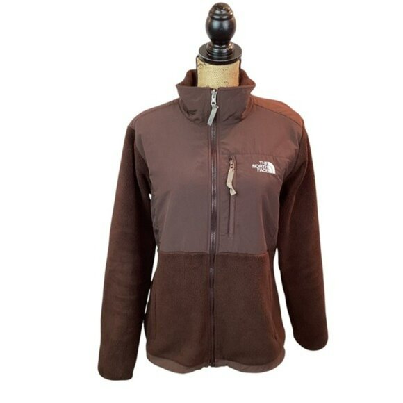 The North Face Womens Brown Denali Fleece Jacket Full Zip Outdoor Warm Large - Picture 3 of 13